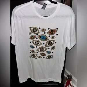Designer Inspired White Tee with “Designer Eye” Design😎💓 Brand New